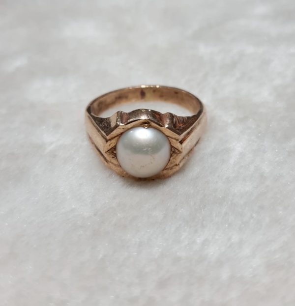 The Nayah White Pearl Gold Ring | SEHGAL GOLD ORNAMENTS PVT. LTD.