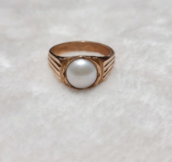 Original Certified Pearl Silver Finger Ring- 3.59 g – Viha Online